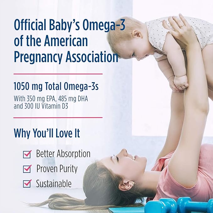Nordic Naturals Baby’s DHA, Unflavored - 2 oz - 1050 mg Omega-3 + 300 IU Vitamin D3 - Supports Brain, Vision & Nervous System Development in Babies - Non-GMO - Servings May Vary