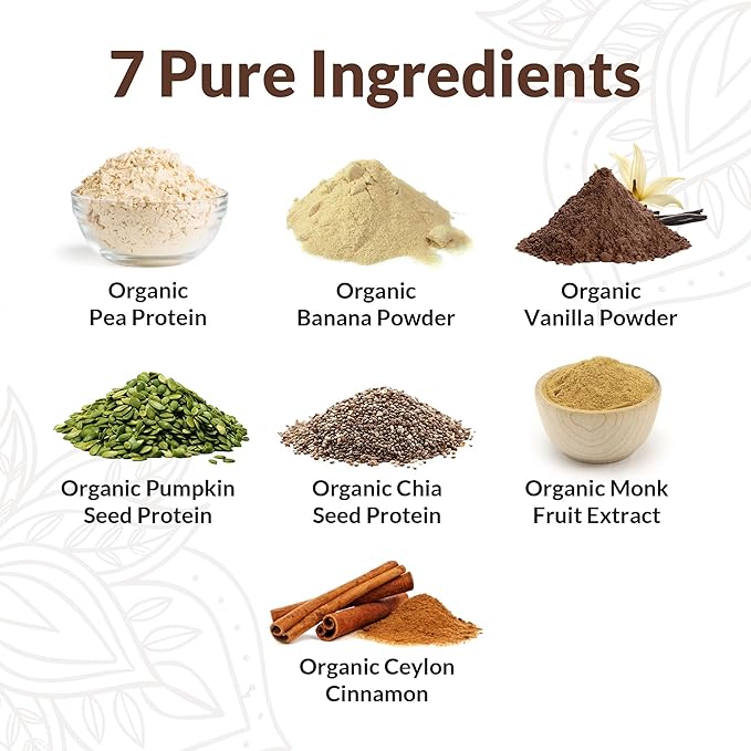Organic Vegan Protein Powder Sample Pack – Plant-Based, Gluten-Free, Non-GMO, Dairy-Free, 28g Protein, Unflavored, Low-Carb, Keto-Friendly – Best for Smoothies & Shakes (24 Pack)