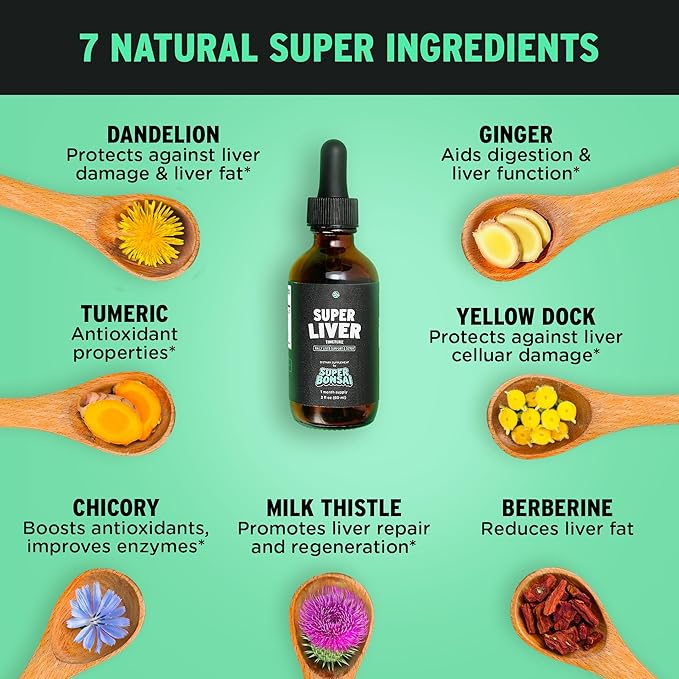 Super Liver Support with Milk Thistle - All Natural Liver Cleanse Detox & Repair Aid - Doctor-Formulated Liver Supplement - Liquid Herbal Supplements for Liver Health - 1 Month Supply