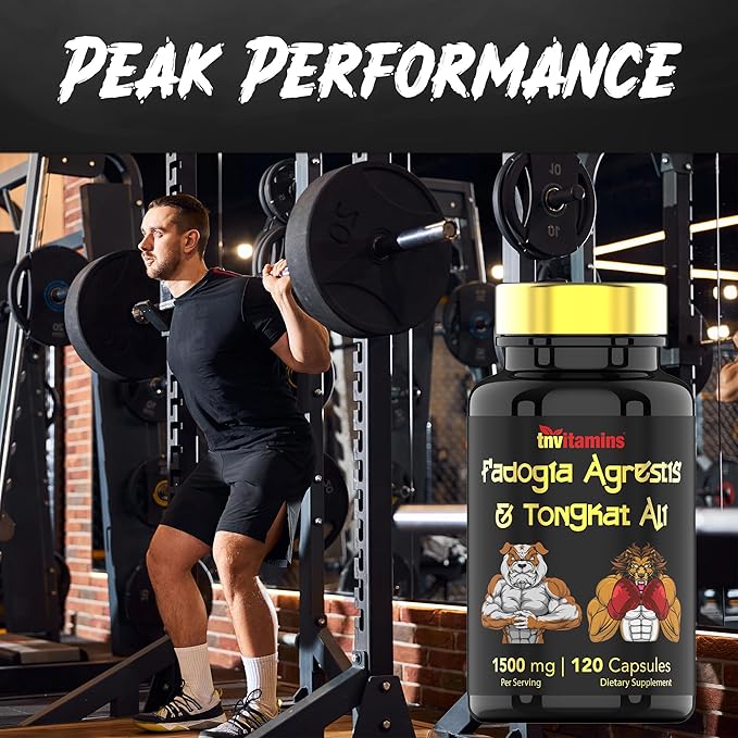 Fadogia Agrestis & Tongkat Ali Supplement: 1500mg - 120 Capsules | 750mg Each of Tongkat Ali (Longjack) & Fadogia | Ultra-Potent Formula For Men For Sports Nutrition, Athletic Performance, & Muscles*