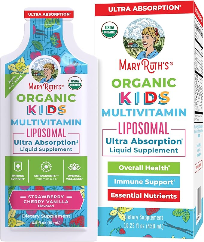 Multivitamin for Kids | Sugar Free Kids Multivitamin | Liquid Vitamins | Immune Support Supplement | Cognitive Health & Overall Wellness | USDA Organic | Vegan | Non-GMO | 14 Servings