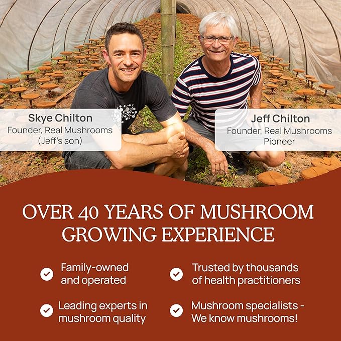 Real Mushrooms Reishi Powder - Organic Mushroom Extract Supplement with Potent Red for Longevity, Mood, Sleep, Immune Support Vegan Supplement, Non-GMO, 45 Servings