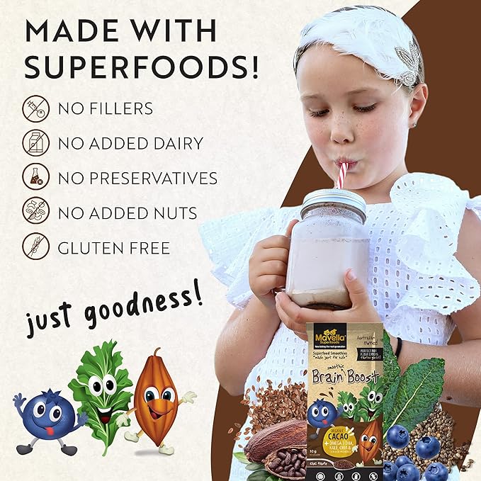 Focus Supplement for Kids Brain Boost - Omega-3 DHA Flaxseed Natural Focus & Attention Supplement for Kids with Attention Challenge Support Kids Focus Vitamins 3.52oz (100g)