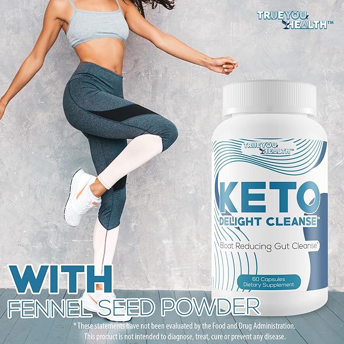 Keto Delight Cleanse - Premium Keto Cleanse - Promote Reduced Gut Bloat for a Healthy Appearance - Support Gut Health, Digestion, & Regularity with Probiotics - Help Keto Cleanse Detox Waste & Toxins
