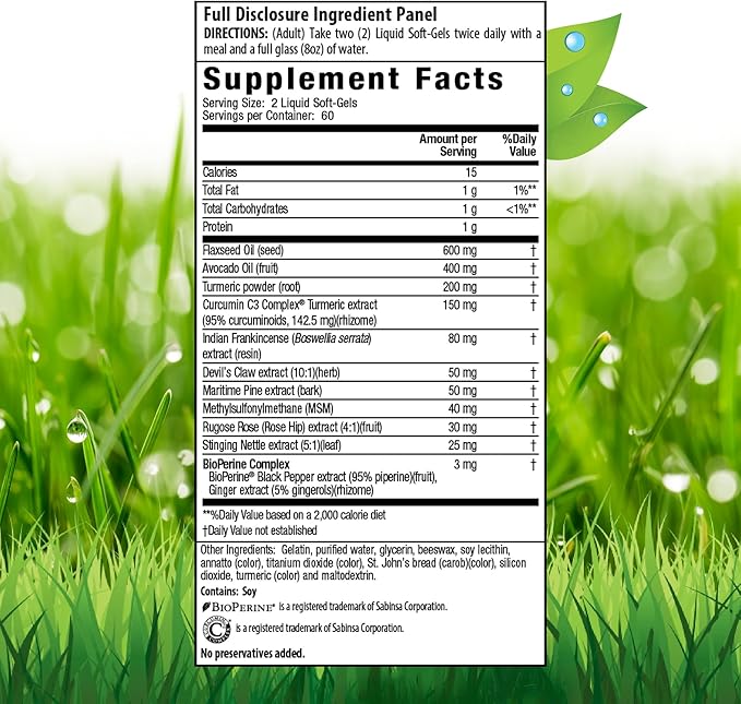 Irwin Naturals Whole-Body Turmeric + Curcumin C3 Complex - 120 Liquid Soft-Gels - with Boswellia, Maritime Pine Bark, MSM & Rose Hip