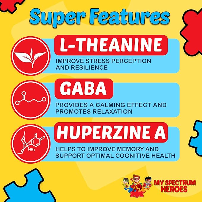 Calm & Focus Supplement Drops - Brain Support with L-theanine, GABA, Huperzine A - Enhance Focus for Kids or Adults - Boost Concentration for Kids & Teens - 2.02 FL oz. (60 ml)