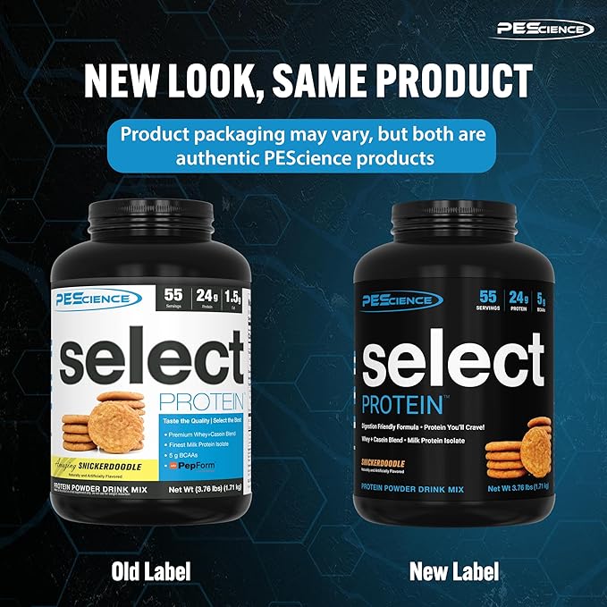 PEScience Select Low Carb Protein Powder, Snickerdoodle, 55 Serving, Whey and Casein Blend, Keto Friendly, Gluten Free, Best Tasting, Clean Isolate for Women and Men