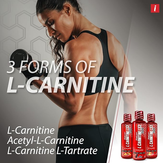 iSatori L-Carnitine LS3 1500, Triple-Blend Liquid L Carnitine Supplement, with Acetyl & Tartrate, Stimulant Free Energy, No Calories, Sugar or Gluten, Keto-Friendly, Mixed Berry Flavor (32 Servings)