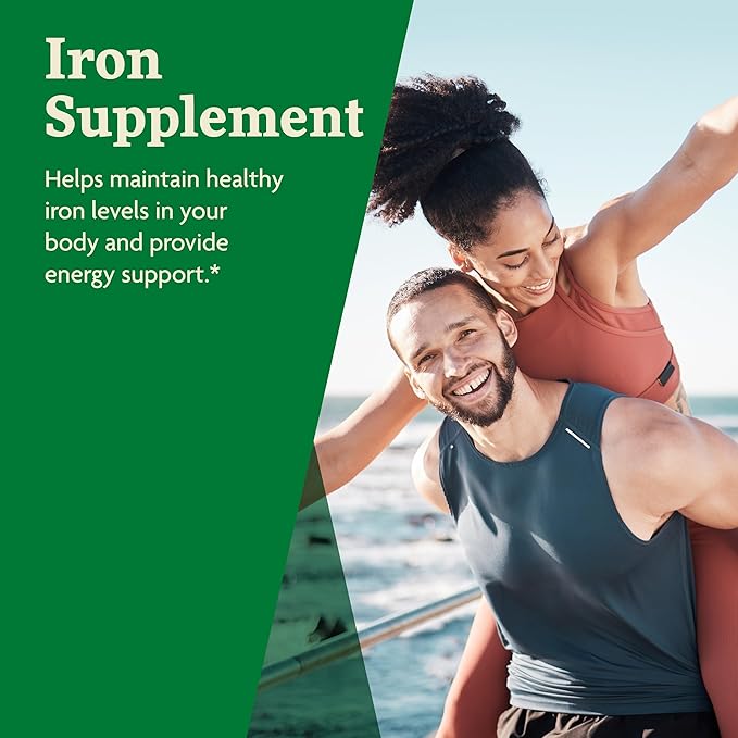 Floradix Iron Tablets - Iron Supplement with Folic Acid, Vitamin C & More - Energy Support - Vegetarian, Gluten-Free - 80 Tablets