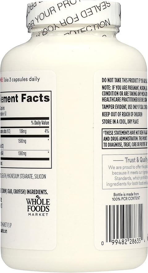 365 by Whole Foods Market, Glucosamine with MSM, 180 Capsules (Pack of 2)