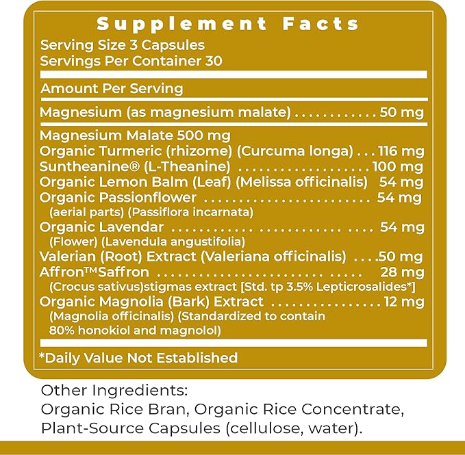 Premier Research Labs Tranquinol - Natural Sleep Aid Supplement for Deep Sleep Support and Calm Mind | Magnesium, Turmeric, Lemon Balm & Saffron Extract - Pure Vegan - 90 Plant-Source Capsules