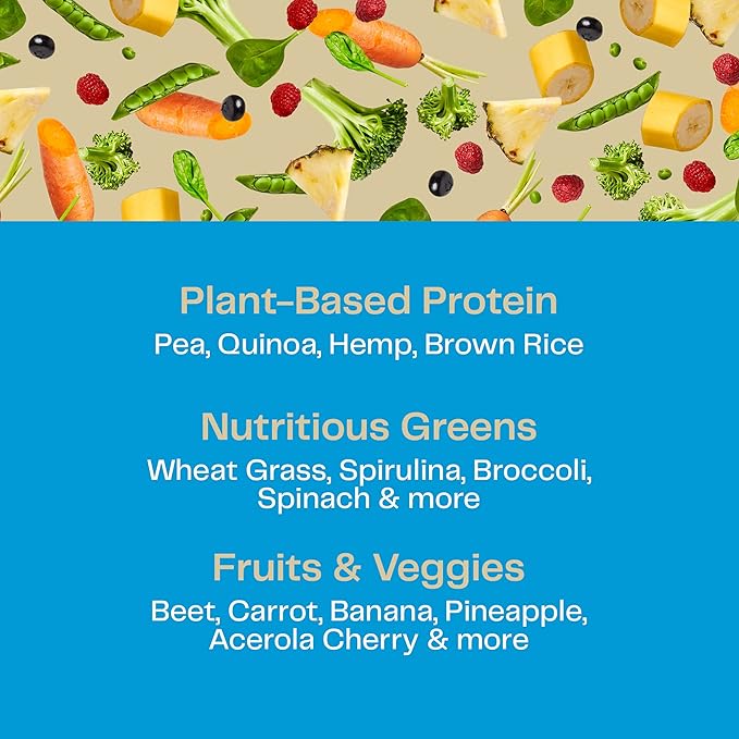 Amazing Grass Organic Plant Protein Blend: Vegan Protein Powder, New Protein Superfood Formula, All-In-One Nutrition Shake with Beet Root, Pure Vanilla, 11 Servings