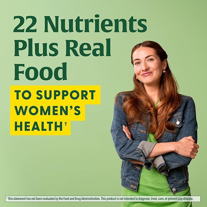 MegaFood Womens Multivitamin One Daily - Multivitamin for Women - Vitamin C, Vitamin D, Iron & B Vitamins - Bone, Energy Metabolism & Immune Support - Vegetarian, GlutenFree - 60 Tablets, 60 Servings