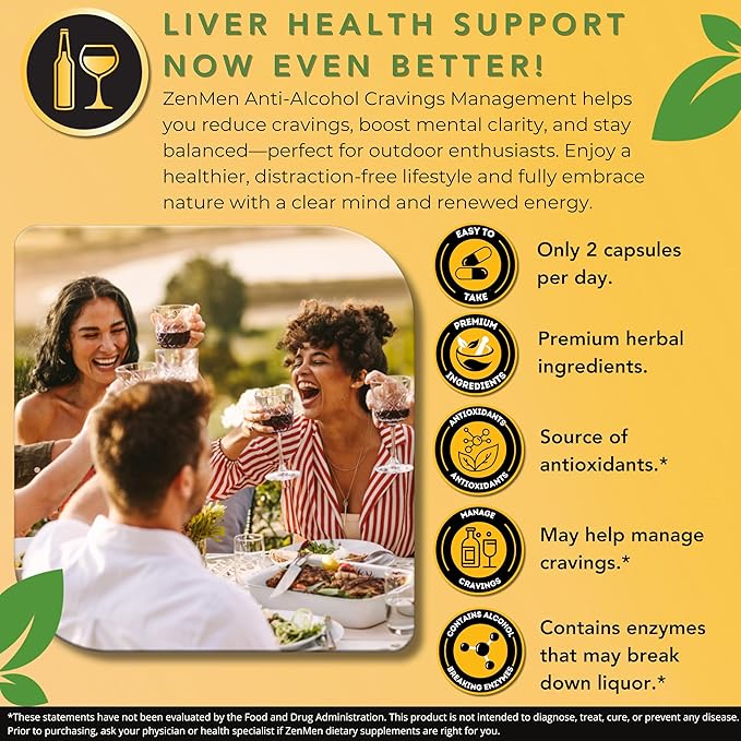 Cravings Management for Better Morning - Third Party Tested - with Kudzu,Milk Thistle,Jurubeba,Chanca Piedra,5HTP - 60 Vegan Capsules, Made in The USA
