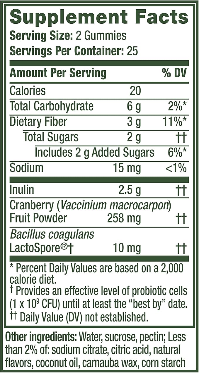 Align Women's Health, Prebiotic + Probiotic, with Cranberry for Feminine Health, Help Nourish & Add Good Bacteria for Digestive Health, 50 Gummies