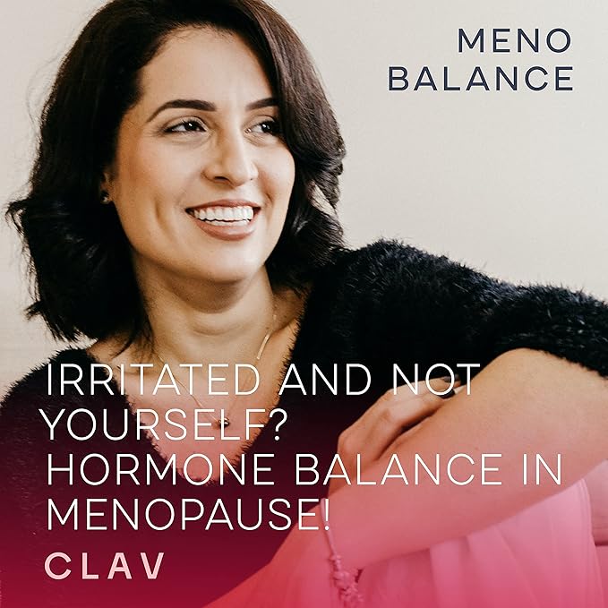 CLAV Meno Balance - Menopause Support - with Wild yam Root, Red Clover, Siberian Rhubarb - Hot Flash Relief, Mood Swings & Muti-Symptom Support -120 Capsules