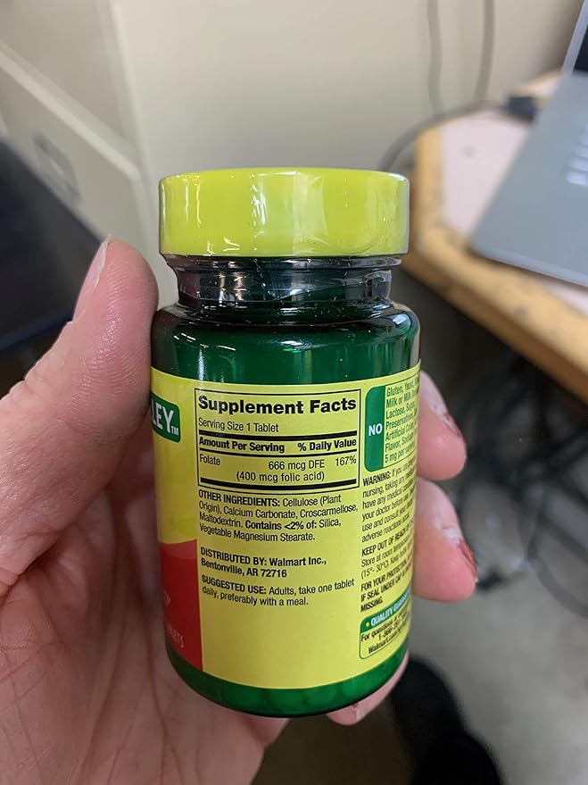 Folic Acid 400 Mcg, 250 Tablets (2 Pack)