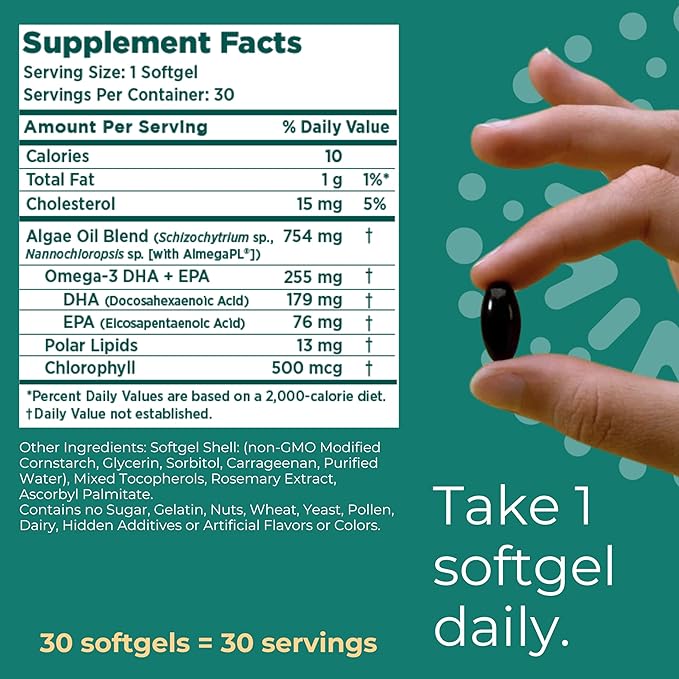 Iwi Omega-3 Essential, 90 Softgels (90 Servings), Plant-Based Algae Omega 3 with EPA + DHA, Brain, Heart & Immune Support Dietary Supplement, Krill & Fish Oil Alternative, No Fishy Aftertaste