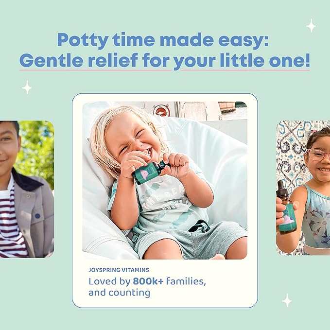 JoySpring Potty Wise – Gentle Digestive Support for Kids – Promotes Healthy Digestion with Senna & Elderberry – Vegan, Gluten-Free, Sugar-Free (2 fl oz) 60 Servings