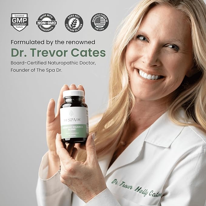 The Spa Dr. Hormone Balance for Women - Menopause Supplements for Women with Saw Palmetto, Chaste Tree Berry, Dong Quai for Night Sweats, Hot Flashes & Mood Swings - Menopause Support - 60 Capsules