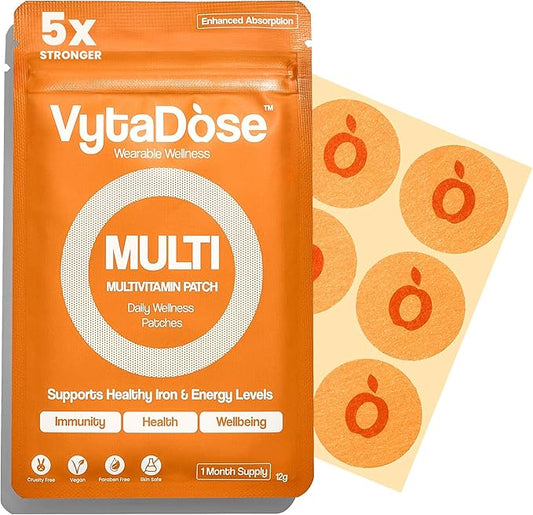 MULTIVITAMIN for Women | Womens Multivitamin Patches with Iron & Biotin, RDI Iron + 26 Essential Daily Vitamins & Minerals, No Nausea, 8-Hour Time-Release Women's Vitamins for Better Absorption