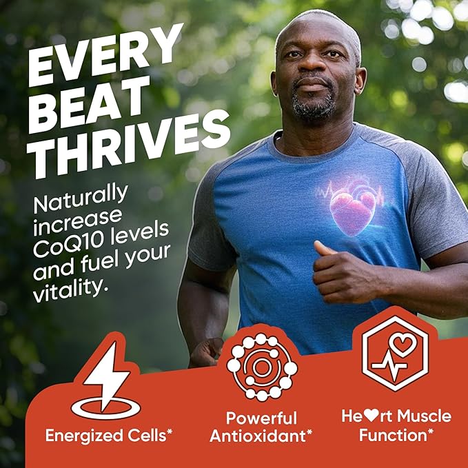 Liposomal CoQ10 200mg Softgels, Co-Q10 400mg per 2 Softgels | Plus Glutathione, PQQ | Vegan Coenzyme Q10 Supplement, Naturally Fermented, Cellular Energy & Antioxidant Support, 120 Counts