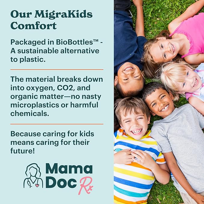 MigraKids Comfort | Riboflavin, Magnesium & CoEnzyme Q10 | Pediatric Science-Backed Migraine Support | Kids and Teens, Ages 6+ | 120 Capsules