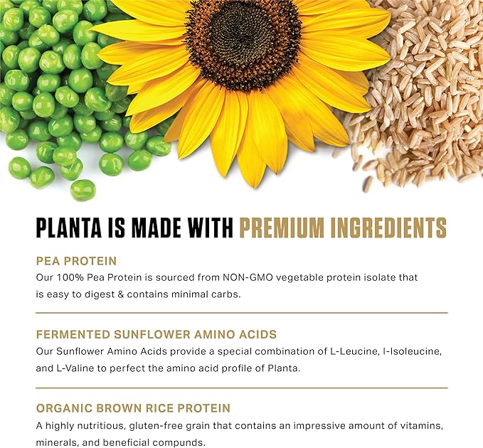 Ambrosia Planta - Premium Organic Plant-Based Protein (Peanut Butter & Jelly)