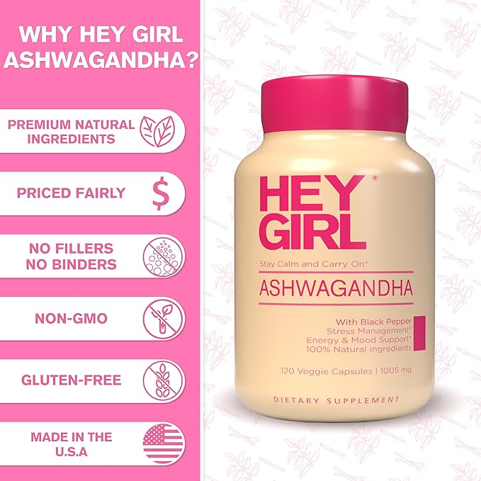 Ashwagandha Capsules 1005mg - Ashwagandha Powder with Organic Black Pepper | 120 Pills Pure Ashwagandha Powder and Root Extract | Natural Mood & Stress Support, Energy, Focus, Thyroid Ashwaganda