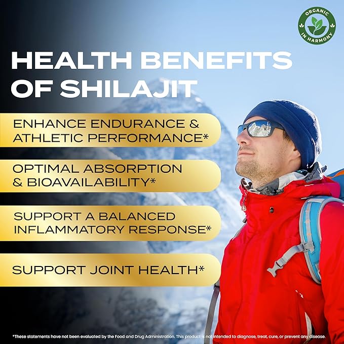 30,000 MG Pure Organic Shilajit Gummies for Men & Women, Sugar-Free Shilajit Supplement, 85+ Trace Minerals & Fulvic Acid - Improve Congitive & Mood, Immunity and Energy, 60 Gummies.