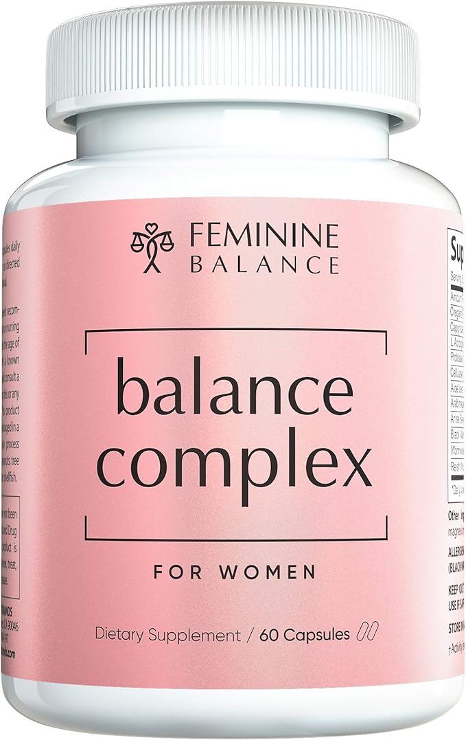 Balance Complex 17-in-1 Vaginal Health 100 Billion Probiotics for Women pH Balance with Cranberry & D-Mannose | Promote Urinary Tract Health for Vaginal Odor & Vaginal Flora, 60 Capsules