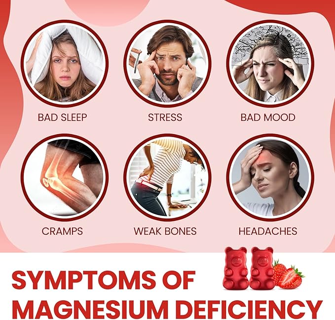 Magnesium Glycinate Gummies 500mg for Adults & Kids Magnesium Supplement with Vitamin B6-Natural Calm Gummies-Calm Mood, Muscle & Sleep Support-Strawberry Flavor, 120 Gummies