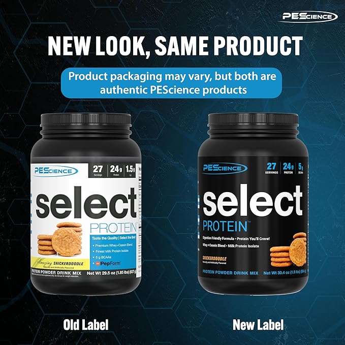 PEScience Select Low Carb Protein Powder, Snickerdoodle, 27 Serving, Whey and Casein Blend, Keto Friendly, Gluten Free, Best Tasting, Clean Isolate for Women and Men