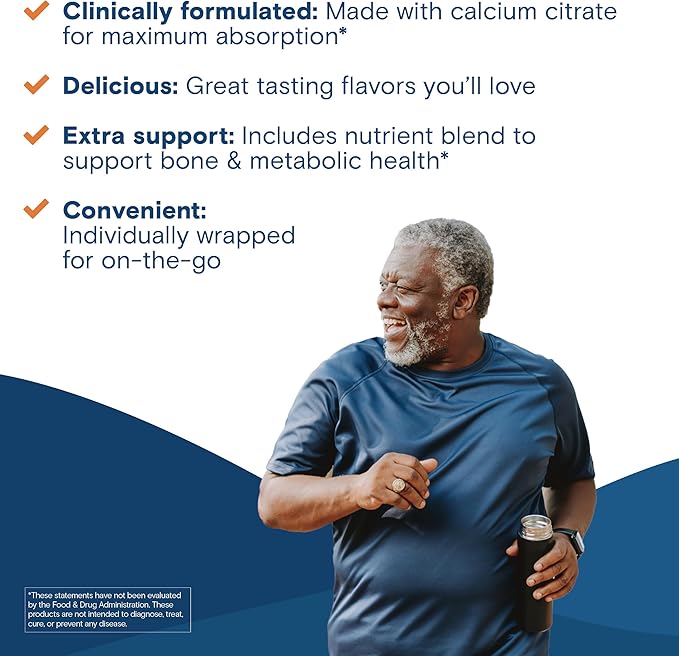 Bariatric Fusion Bariatric Calcium Chews | Calcium Citrate with Vitamin D3 Calcium Supplement Bariatric Vitamin | Sugar Free Calcium Citrate Chewable | Calcium Citrate 500mg | Cran Grape | 60 Count