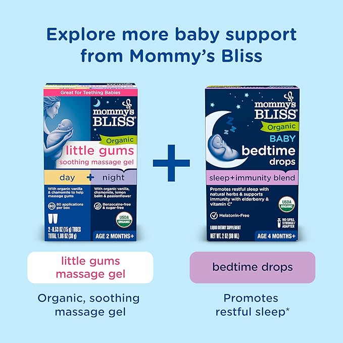 Mommy's Bliss Baby Probiotic Drops + Vitamin D, Supports Digestive Health and Immunity, 400IU Vitamin D for Healthy Bone Development, Newborns +, Flavorless, 0.34 Fl Oz (30 Servings)