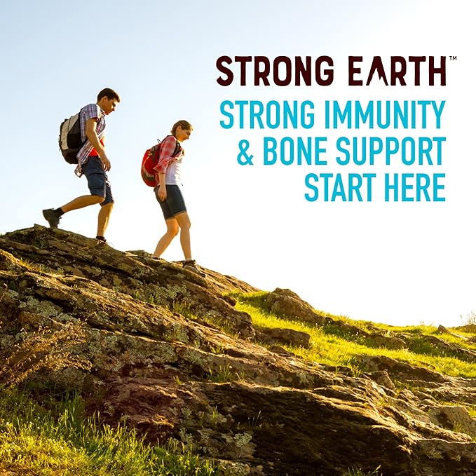 YUM-V'S Strong Earth Calcium, Magnesium, Zinc and Vitamin D Gummies (90 Count) Calcium Gummies with Vitamin D3 + Zinc & Magnesium Supplements, Delicious Bone Health Gummy Supplements