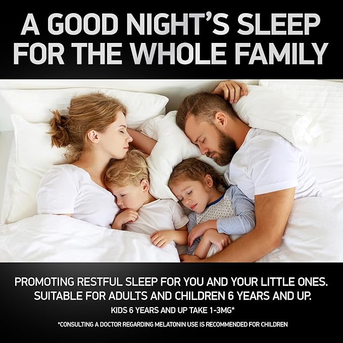 Liquid Melatonin for Adults and Children - 3mg Extra Strength Sublingual Liquid Melatonin for Kids and Adults - Sleep Fast Liposomal Drops - Natural Raspberry Flavor Sleep Aid - 60ml