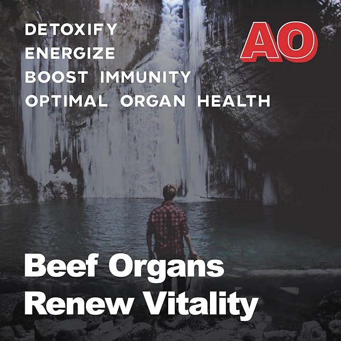 Ancient Origins Grass Fed Beef Organs Supplement 4500mg - Desiccated Liver, Bone Marrow, Heart, Spleen, Pancreas & Kidney, Non-GMO, Gluten Free, Undefatted (180 Capsules, 750mg Each)