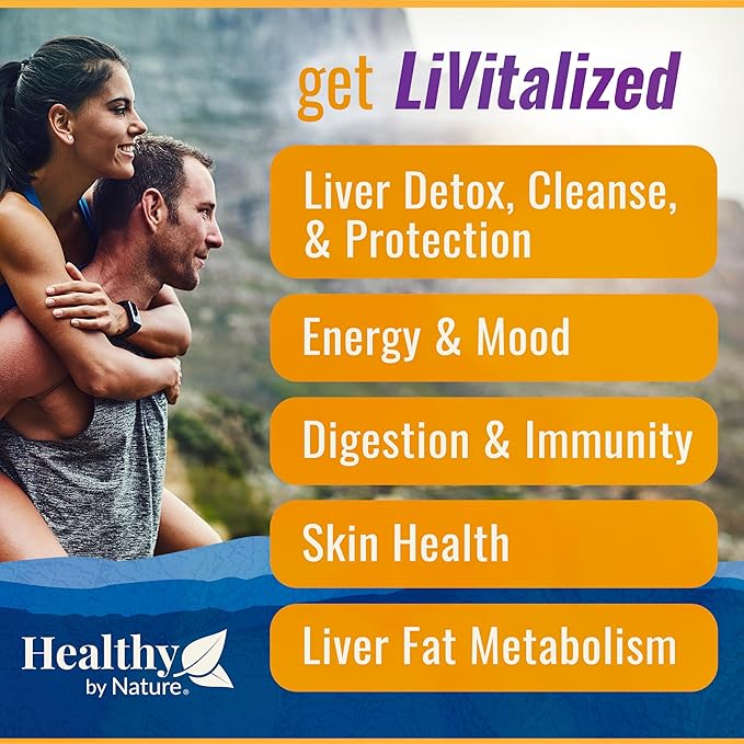 LiVitalize 28-in-1 Liver Health Support with Milk Thistle – Liver Cleanse & Detox Supplement - Dandelion NAC Alpha Lipoic Acid Artichoke Reishi Chaga Turkey Tail Mushroom Formula 1540mg, 60 Capsules