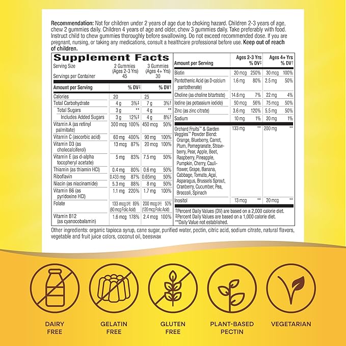 Nature's Way Alive! Children's Premium Gummy Multivitamin, Gluten Free, Made with Pectin, 90 Gummies