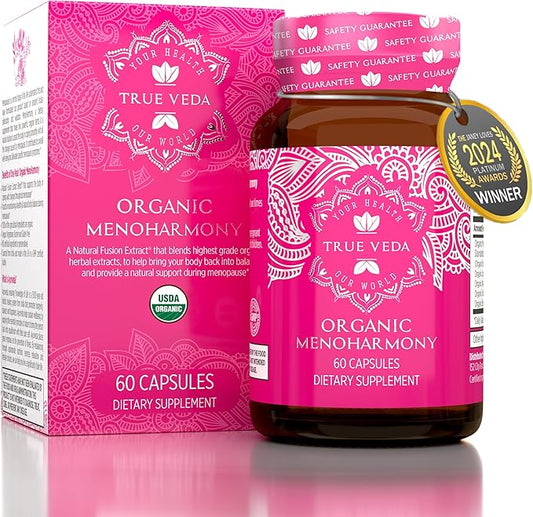 Menopause Supplements for Women - USDA Organic | Menopause Support | Female Hormone Balance Supplement | Also Supporting with Premenopause and Perimenopause | 60 Vegan Capsules
