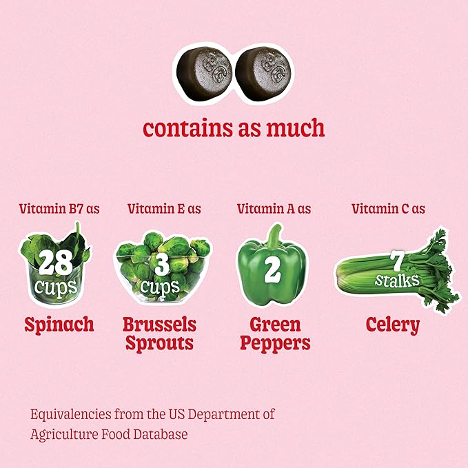 8Greens Supergreens Beauty Gummies with Collagen & Biotin | Super Greens Powder Superfood Gummy for Healthy Skin, Hair, Nails, Glow, and Firmness, Superfood Booster, Strawberry Flavored, 100 Count