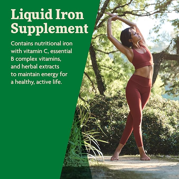 Floradix by Salus Iron & Herbs - Liquid Herbal Supplement for Energy Support - Iron Supplement with Vitamin C & B Complex Vitamins - for Men & Women - 23.7 Fl Oz