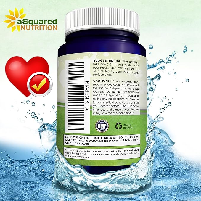 aSquared Nutrition CoQ10 200mg - 60 Capsules - CO Q 10 Supplement - Coenzyme Q10 Ubiquinone Pills - Vegan CoQ-10 Extra Antioxidant Vitamin - Alternative to Softgels & Gummies
