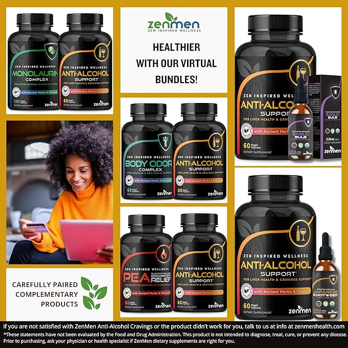 Cravings Management for Better Morning - Third Party Tested - with Kudzu,Milk Thistle,Jurubeba,Chanca Piedra,5HTP - 60 Vegan Capsules, Made in The USA