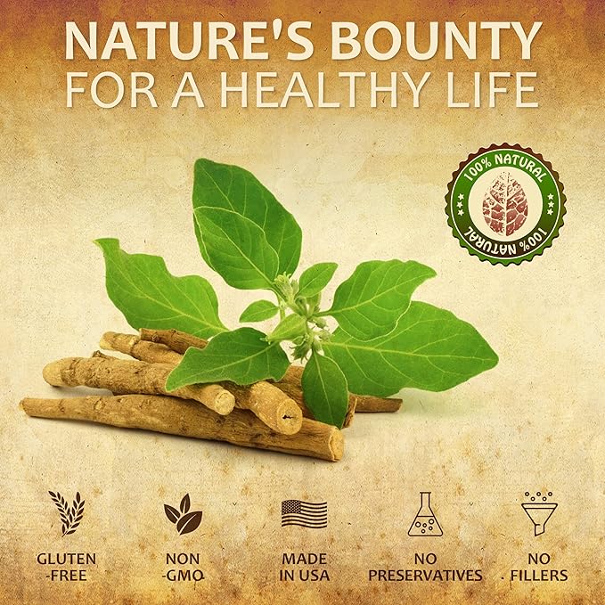 Ashwagandha Supplements – Organic Withania Somnifera Root Extract Liquid Drops – Natural Stress Relief, Mood Booster, Sleep Aid & Calming Support – Non-GMO, Vegan Formula – 4 fl oz